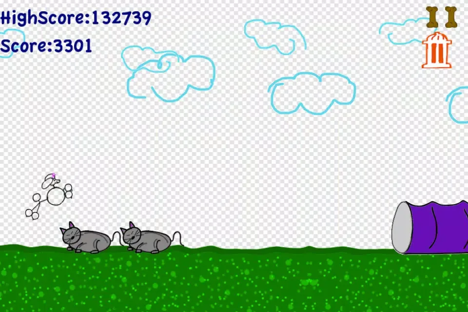 Poodle Sprint - Fun Doodle Endless Run Game Ekran Görüntüleri