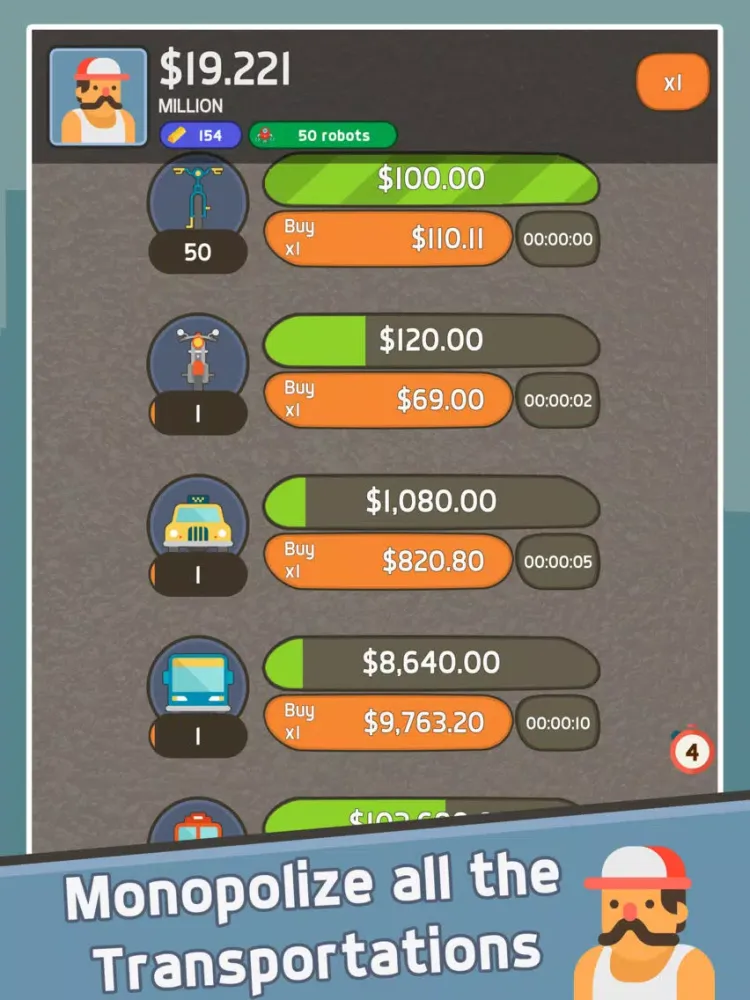 تصاویر Idle Taxi Capitalist Tycoon iPad 