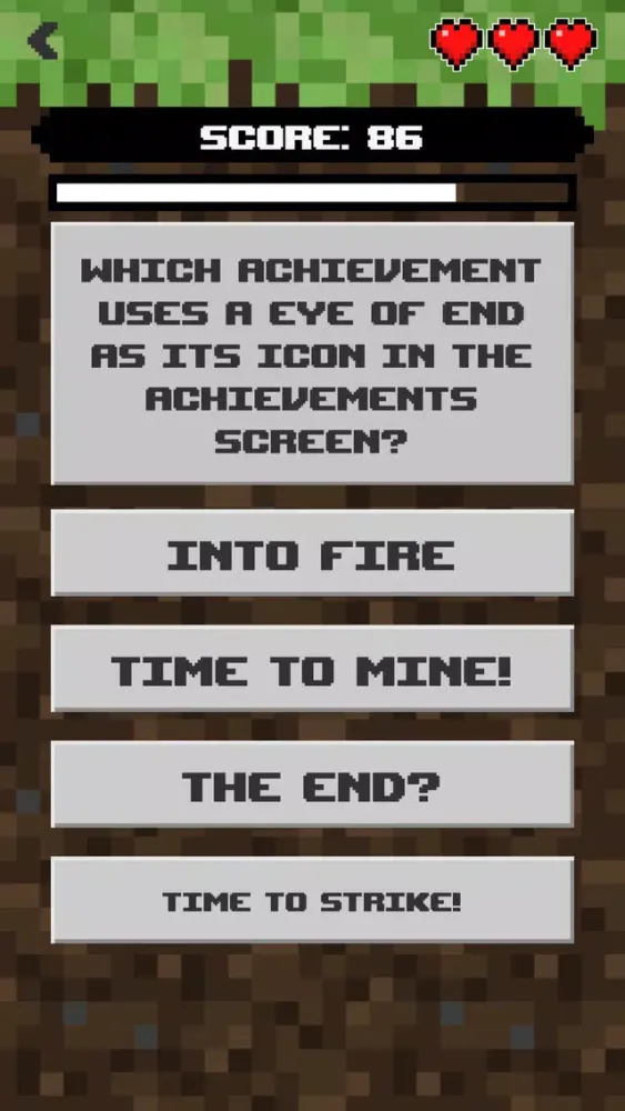 MineQuiz - Quiz for Minecraft Fans スクリーンショット