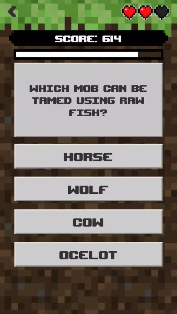 MineQuiz - Quiz for Minecraft Fans スクリーンショット