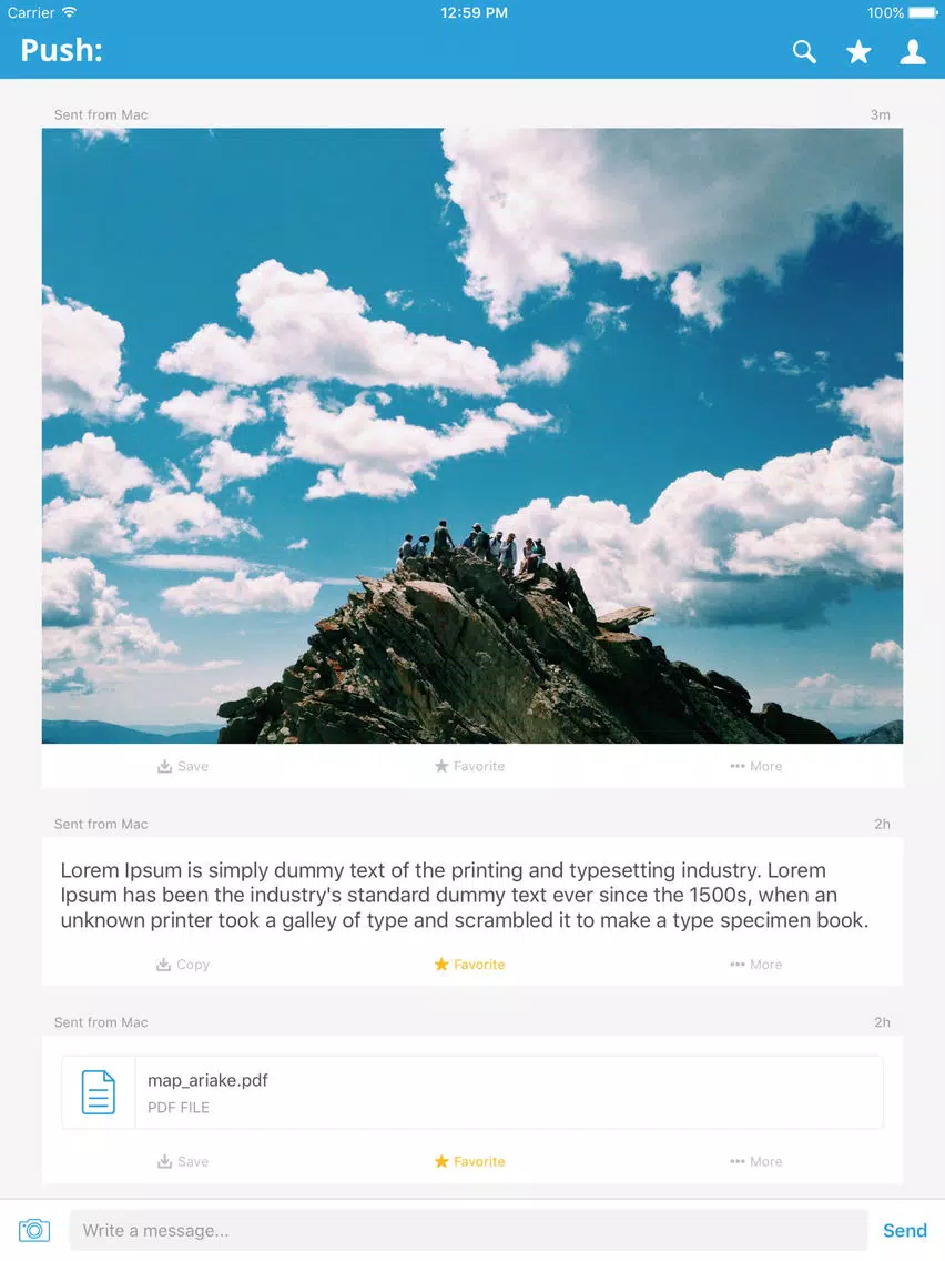 Screenshot di Push - Messaging App for Your Devices iPad 