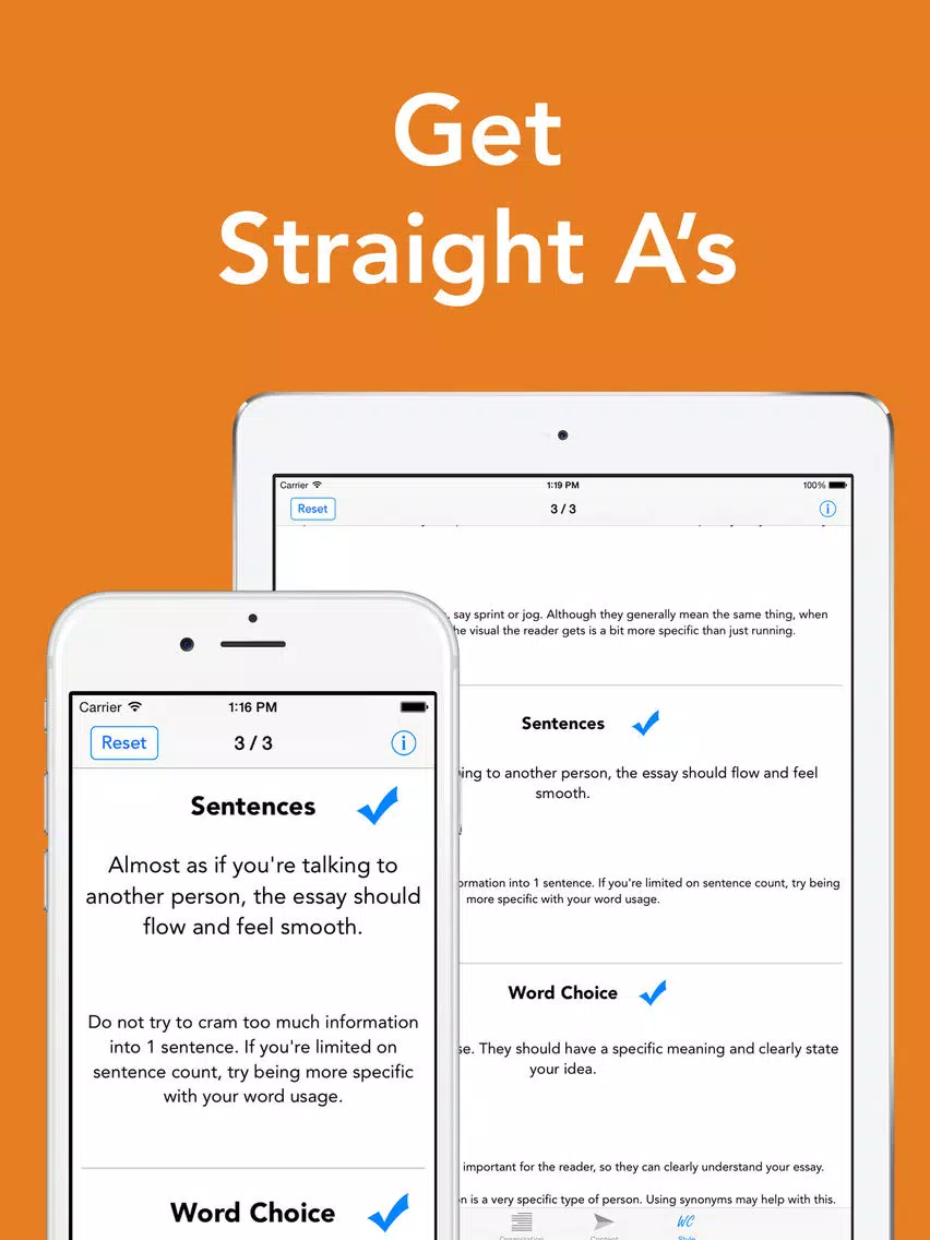 Tangkapan skrin Essay Checklist - Write Better Essays and Get The Highest Grade iPad 