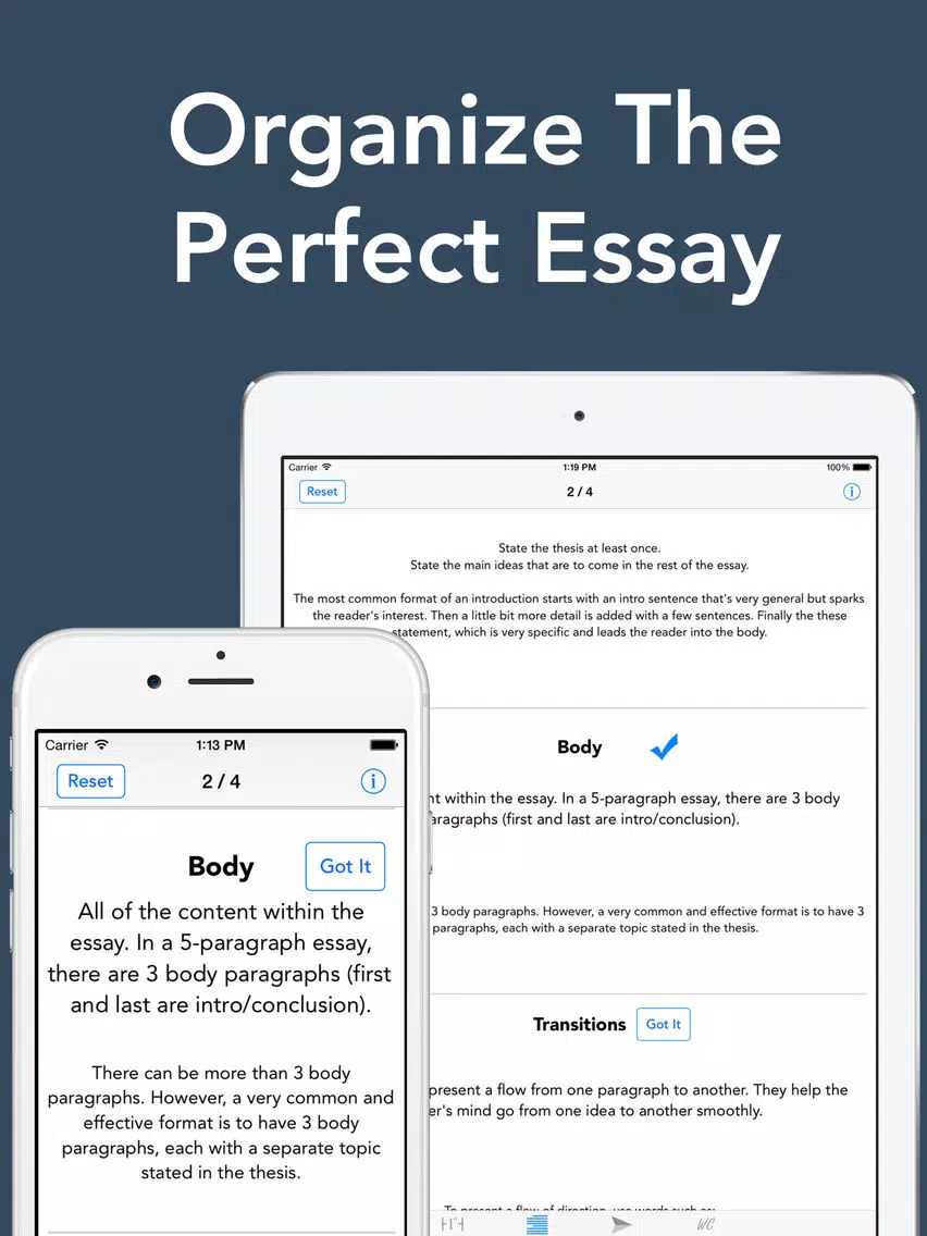 Tangkapan skrin Essay Checklist - Write Better Essays and Get The Highest Grade iPad 