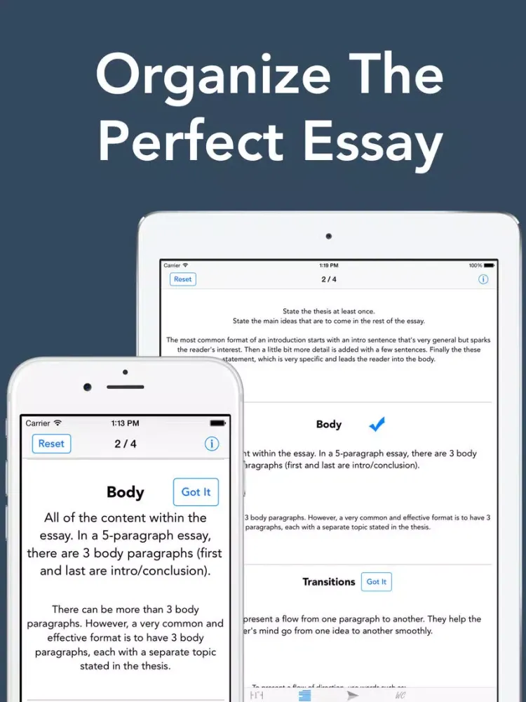صور Essay Checklist - Write Better Essays and Get The Highest Grade iPad 