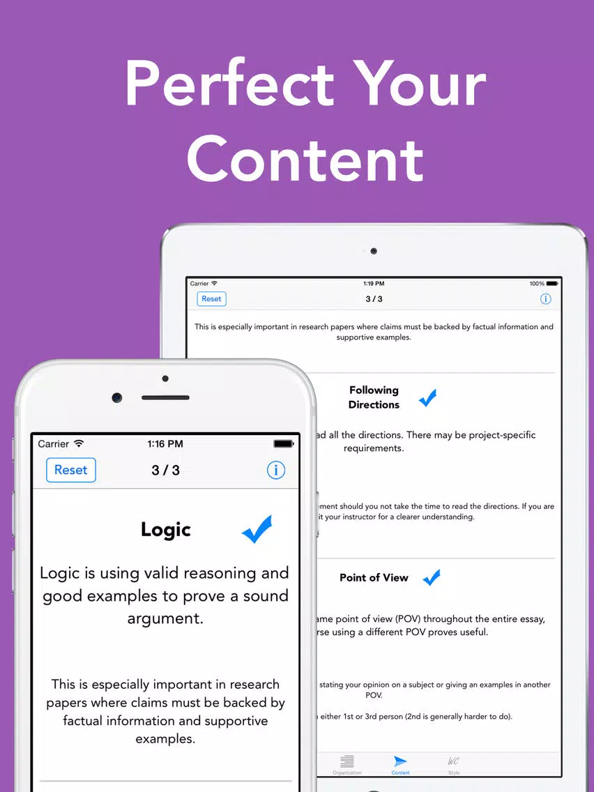 Tangkapan skrin Essay Checklist - Write Better Essays and Get The Highest Grade iPad 