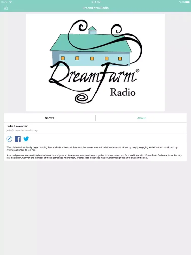 DreamFarm Radio iPad 应用截图