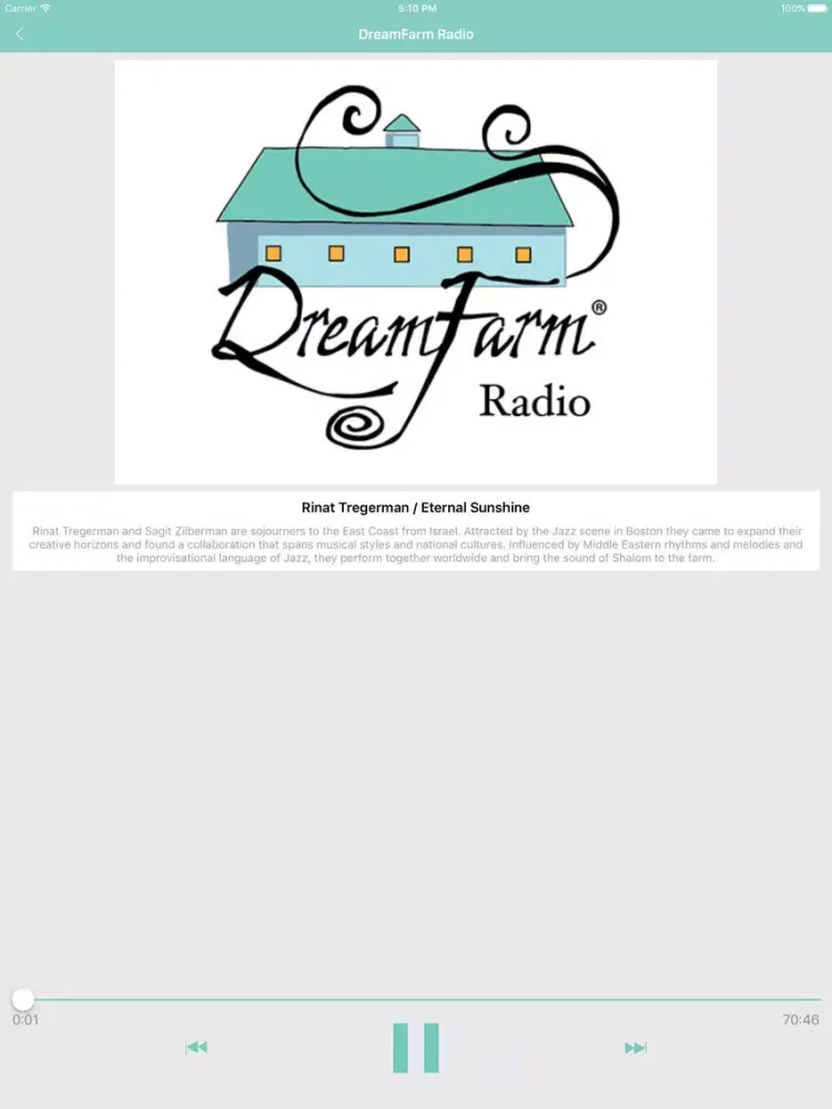 DreamFarm Radio iPad 应用截图