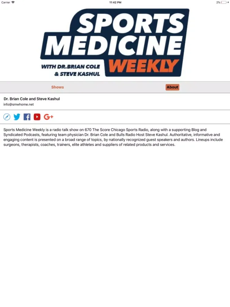 Capturas de pantalla de Sports Medicine Weekly iPad 