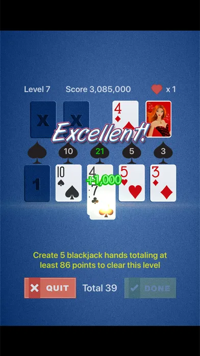 Ảnh chụp màn hình của Blackjack Solitaire Supreme