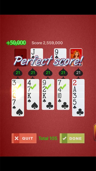 Ảnh chụp màn hình của Blackjack Solitaire Supreme
