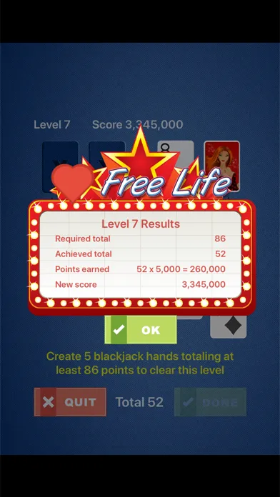 Ảnh chụp màn hình của Blackjack Solitaire Supreme