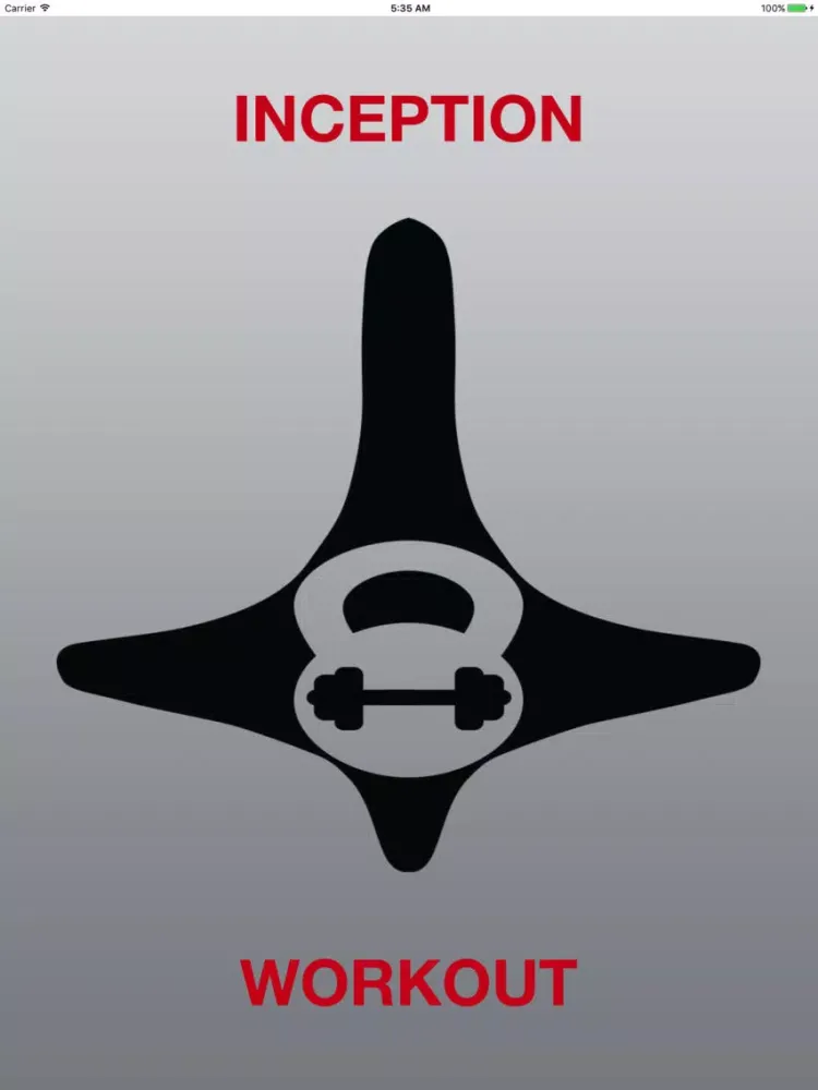 Tangkapan layar Inception Workout iPad 