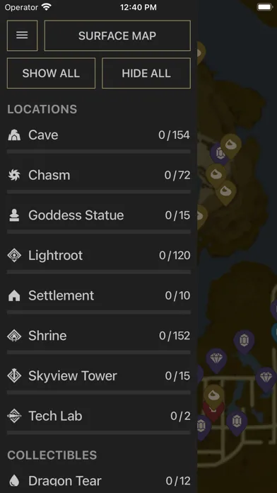 Captures d'écran de Map for Tears of the Kingdom