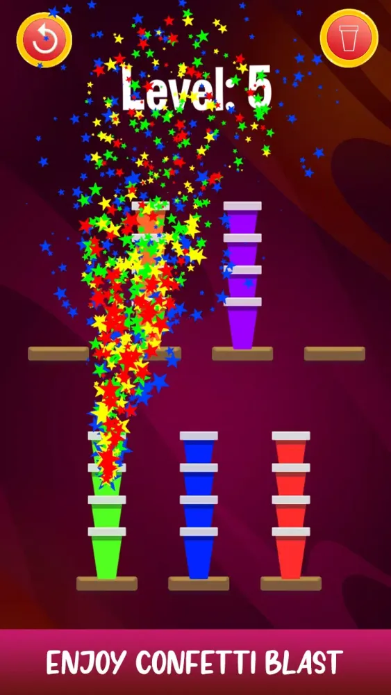 Stacky Cup Sort Puzzle स्क्रीनशॉट