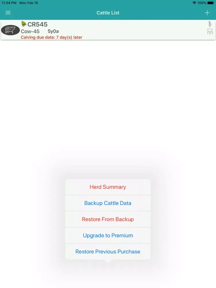 Herd Master: Dairy Management iPad  स्क्रीनशॉट