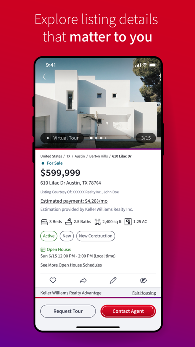 Capturas de tela do KW Real Estate