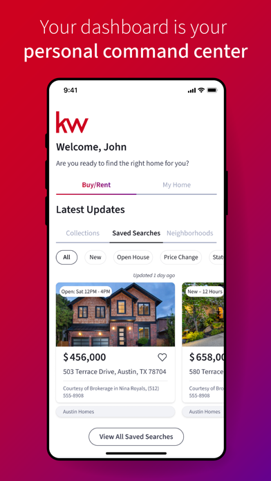 Capturas de tela do KW Real Estate