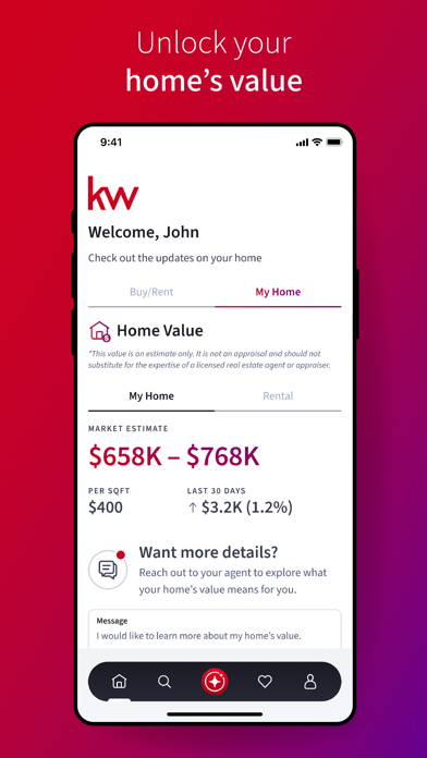 Capturas de tela do KW Real Estate