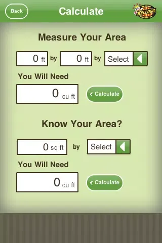 Screenshot di Kellogg Garden Products Soil Calculator and Project Guide