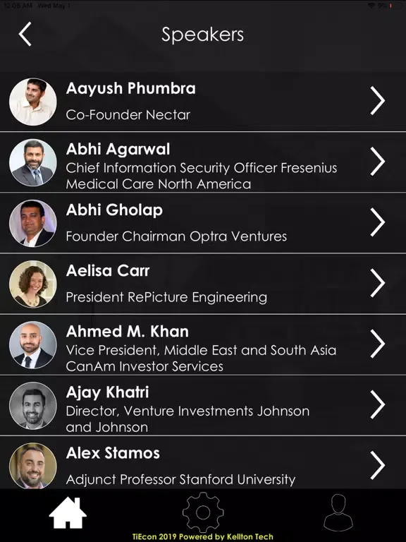 Screenshot di TiEcon 2019 iPad 
