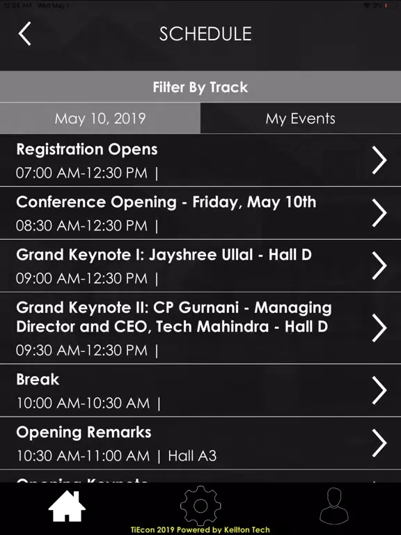 Screenshot di TiEcon 2019 iPad 