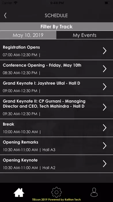 Screenshot di TiEcon 2019