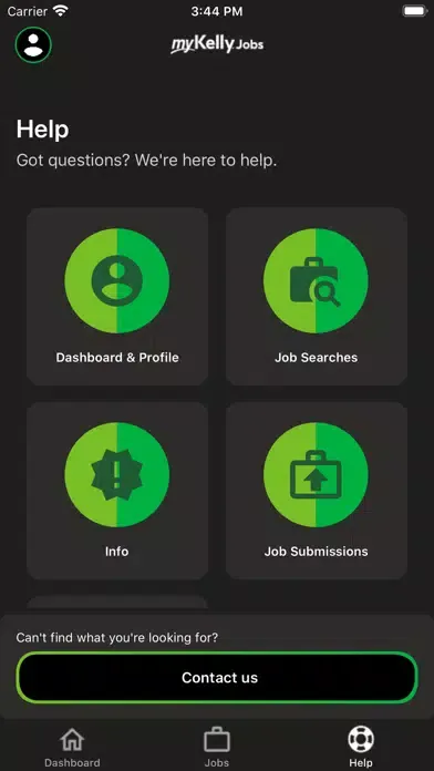 Capturas de tela do myKelly Jobs