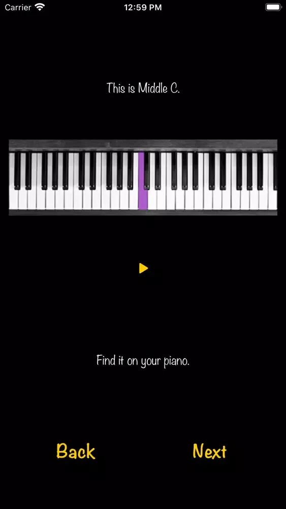 Tangkapan layar The piano teacher app