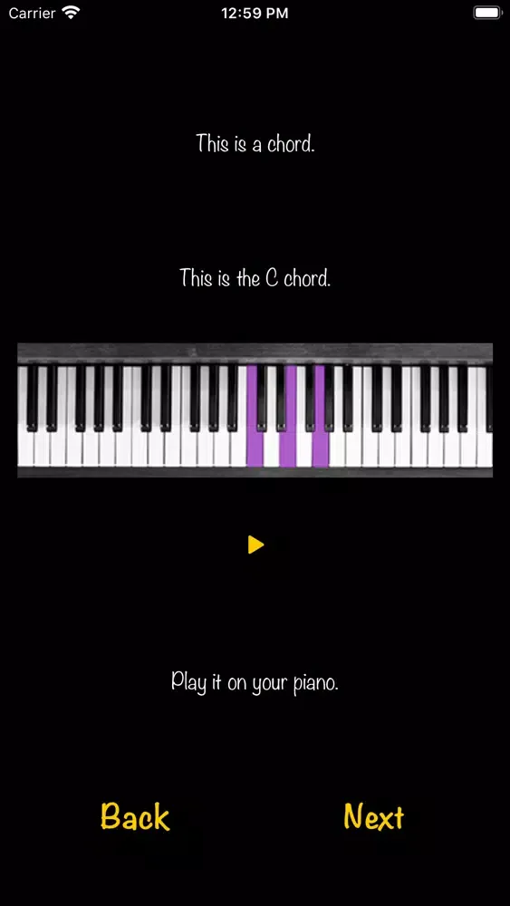 Tangkapan layar The piano teacher app