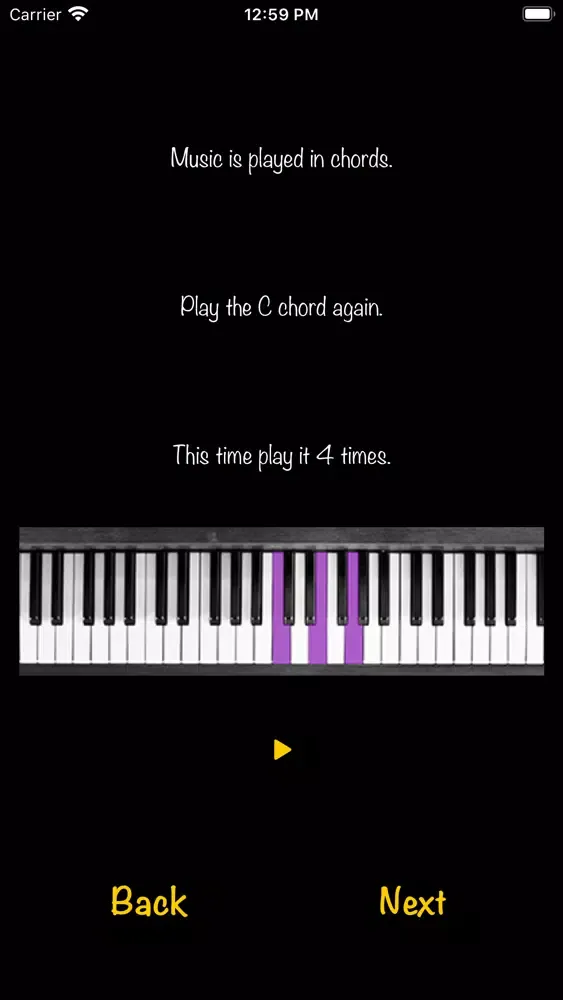 Tangkapan layar The piano teacher app