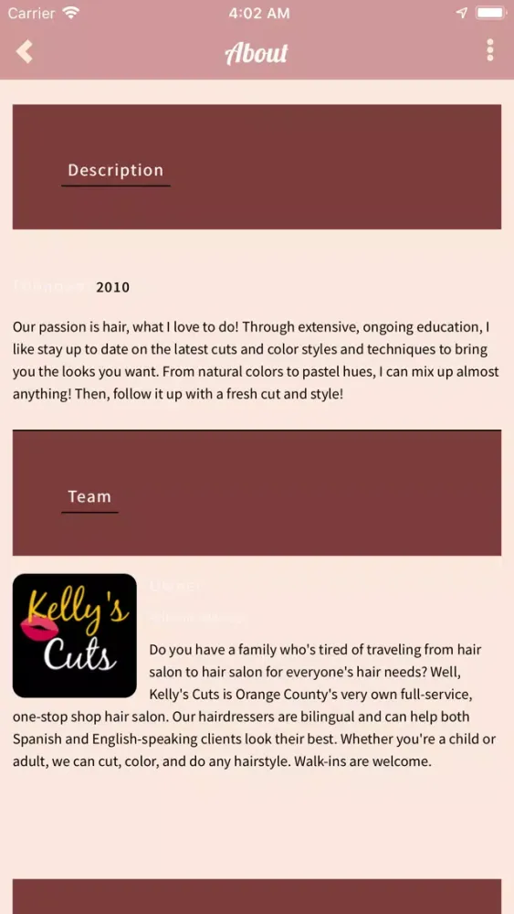 Kellys Cuts سکرین شاٹس