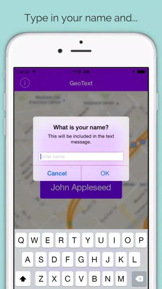 Screenshot di GeoText - Automatically text your location