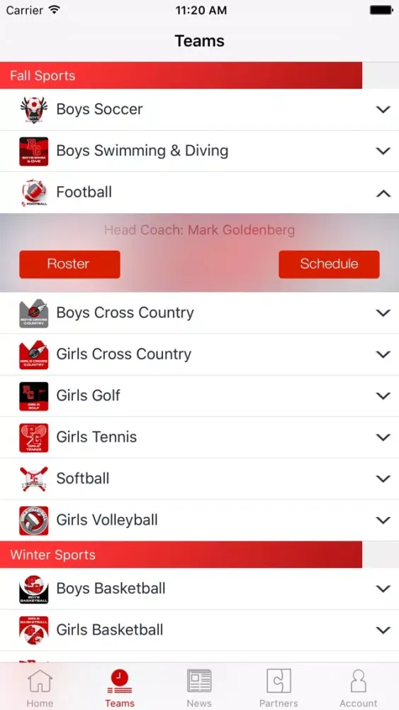Ảnh chụp màn hình của Parkway Central Colts
