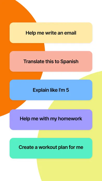 Screenshot di Chatty: AI chat assistant