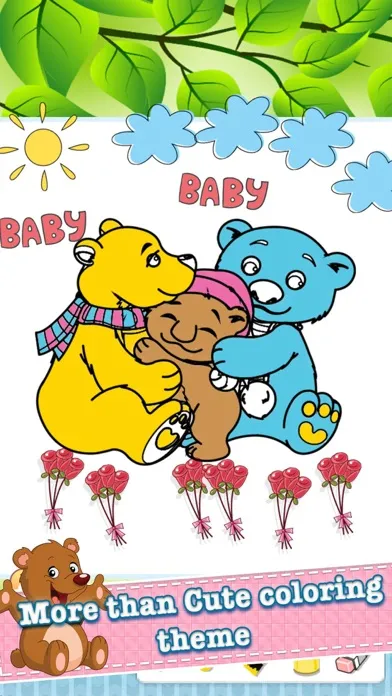 Tangkapan layar Bear Zoo Drawing Coloring Book - Cute Caricature Art Ideas pages for kids