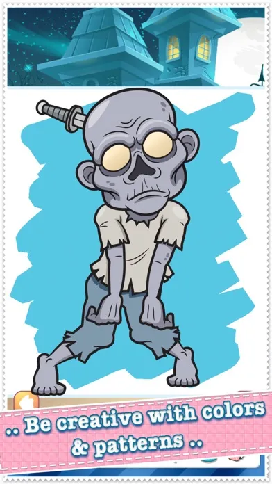 صور Coloring Book Cute Zombie Colorings Pages - pattern educational learning games for toddler & kids
