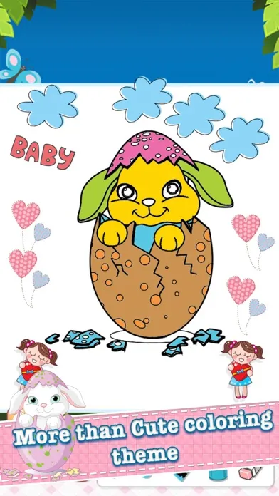 Coloring Book Rabbit Drawing Pages - free learning painting cool games for the kids girls 스크린샷