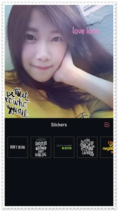 Tangkapan layar Cute Camera Editor - picture collage effects plus photo yourself & best blender mix pic with filters and mirror