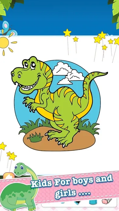 Dino Drawing Coloring Book Painting Pages Screenshots