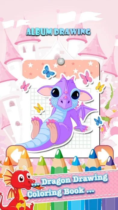 Dragon Drawing Coloring Book - Cute Caricature Art Ideas pages for kids Screenshots