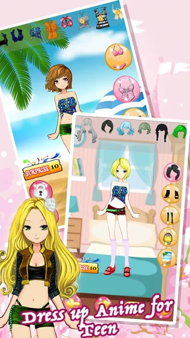 Ảnh chụp màn hình của Dress Up Games For Teens Girls & Kids Free - the pretty princess and cute anime beauty salon makeover for girl