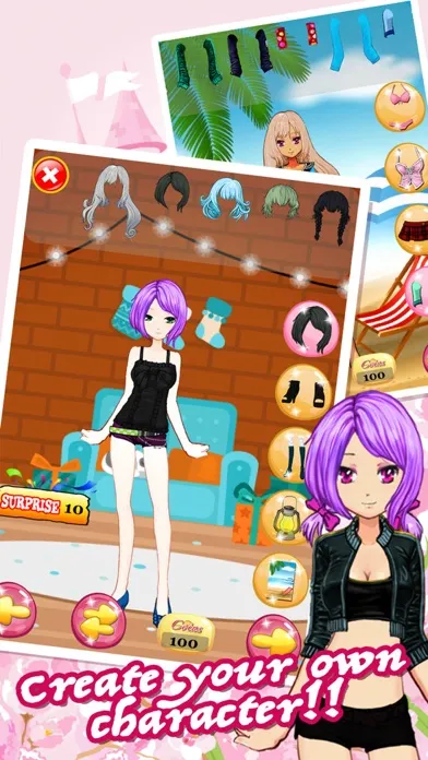 Ảnh chụp màn hình của Dress Up Games For Teens Girls & Kids Free - the pretty princess and cute anime beauty salon makeover for girl