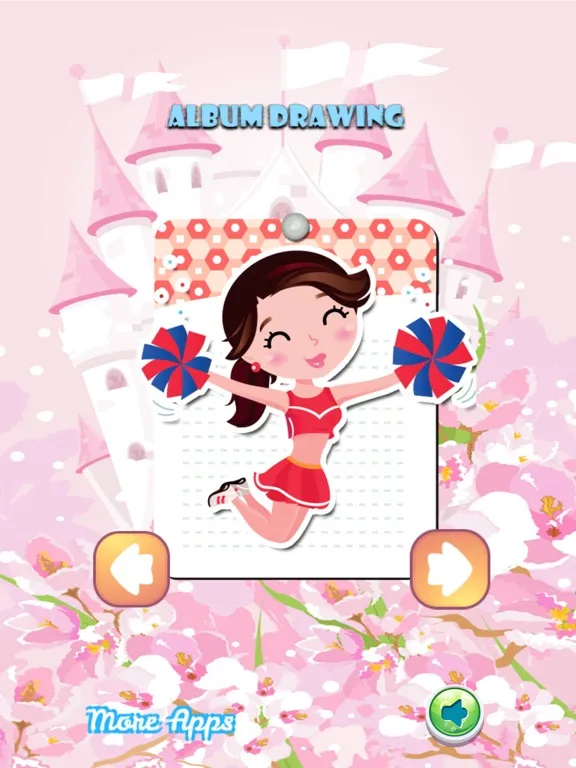 Little Girls Drawing Coloring Book - Cute Caricature Art Ideas pages for kids iPad  Ekran Görüntüleri