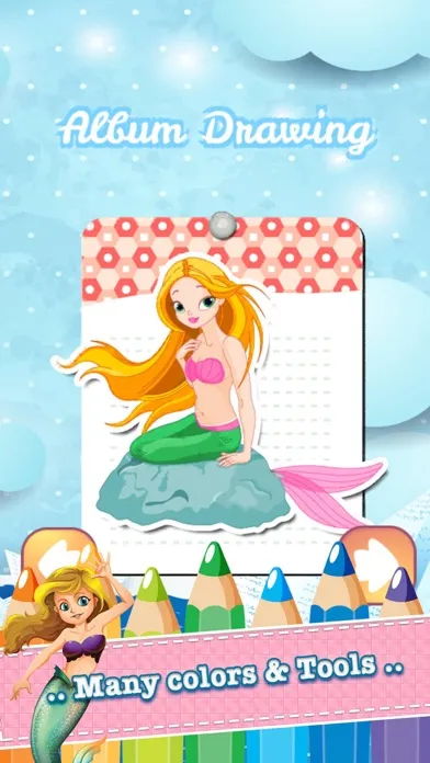 ภาพหน้าจอของ Mermaid Coloring Book Learning Games For Kids 4 th