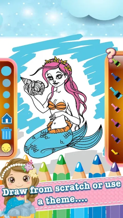 ภาพหน้าจอของ Mermaid Coloring Book Learning Games For Kids 4 th