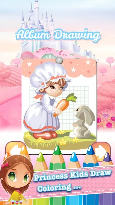 Capturas de tela do princess kids coloring book inspiration logo page