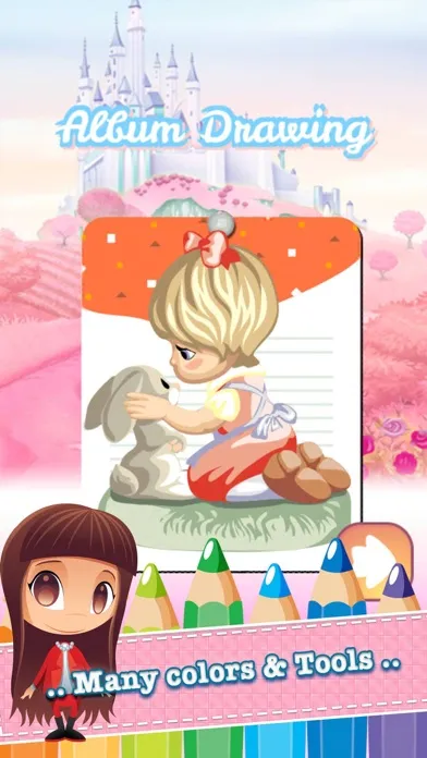 Capturas de tela do princess kids coloring book inspiration logo page