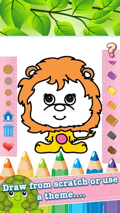 ภาพหน้าจอของ Safari Animals Drawing Coloring Book - Cute Caricature Art Ideas pages for kids
