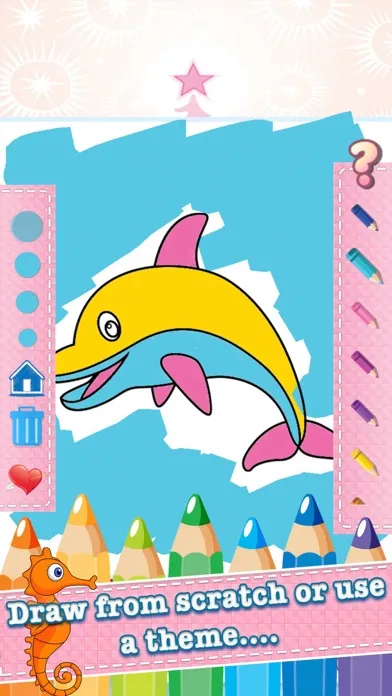 تصاویر Sea Animals Drawing Coloring Book - Cute Caricature Art Ideas pages for kids