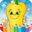 Vegetable Drawing Coloring Book - Cute Caricature Art Ideas pages for kids Vegetable Drawing Coloring Book - Cute Caricature Art Ideas pages for kids